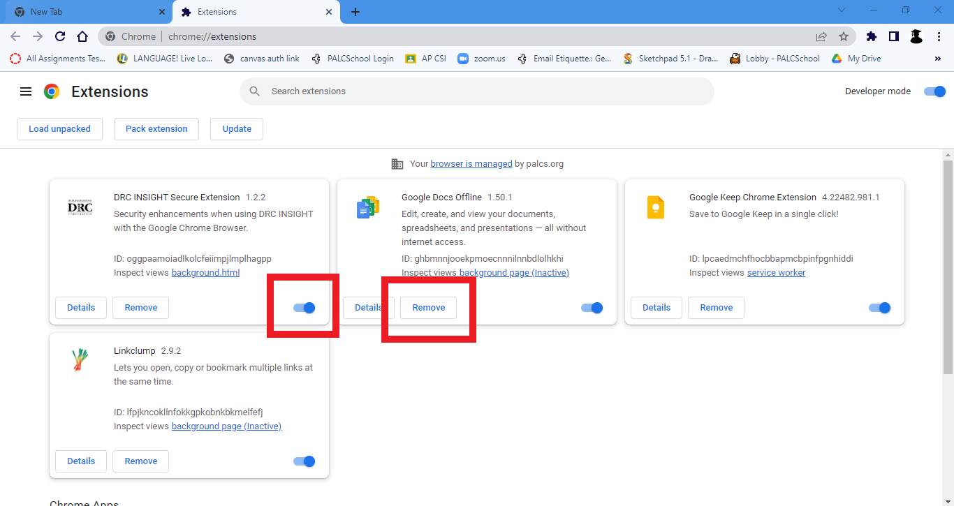 Managing Google Chrome Extensions – PALCS HelpDesk