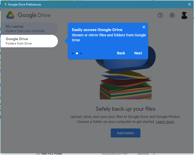 Google Drive for desktop / G-Drive - Install, Accessing files & Backing Up  Files – PALCS HelpDesk