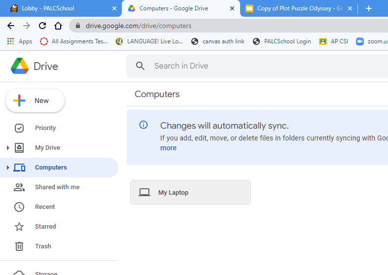 Google Drive for desktop / G-Drive - Install, Accessing files & Backing Up  Files – PALCS HelpDesk