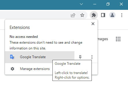 Google Translate for Chrome - Download