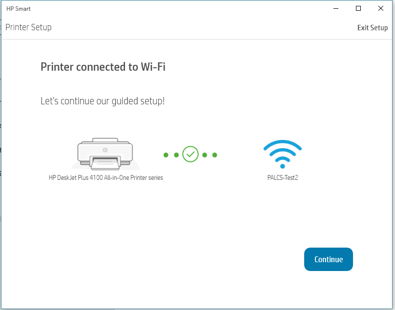 HP printer setup (Wi-Fi network)